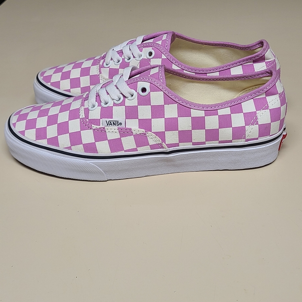 Vans Authentic Checkerboard casual skateboard sneakers size 9 1/2 - Picture 5 of 10